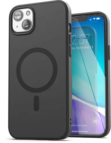 Vista 2 de Encased SlimShield para iPhone 14 Funda con Clip para Cinturón con Soporte para Teléfono (Compatible con MagSafe) Negro Mate (iPhone 14)