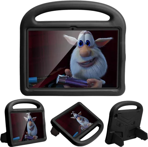Vista 18 de Funda para tablet Kindle Fire 7 para niños (12.ª generación, versión 2022) con mango de pie de apoyo de forraje resistente, espuma EVA suave, a