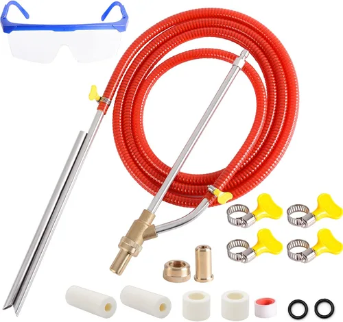 Vista 9 de Kit de chorro de arena para lavadora a presión, chorro de arena para lavadora a presión con puntas de boquilla de repuesto, protección para gafas