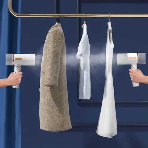 Vista 8 de Vaporizador de mano de 1600 W, potente vaporizador de ropa, portátil de calor rápido, plancha de vapor para viajes en el hogar