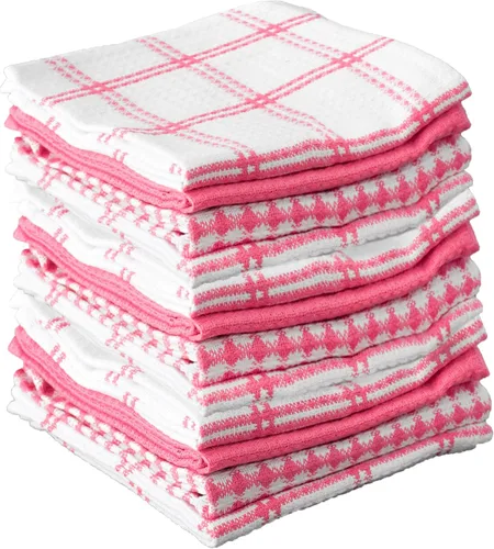 Vista 30 de T-Fal Paños de cocina de gofres de alta calidad: altamente absorbentes, súper suaves de larga duración, 100% algodón, 12 x 13 pulgadas, toalla plana