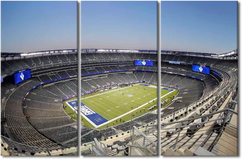 Vista 19 de TUMOVO MetLife Stadium - Decoración de pared de Nueva York, 3 piezas, lienzo, arte de pared para decoración del hogar, juegos de fútbol americano