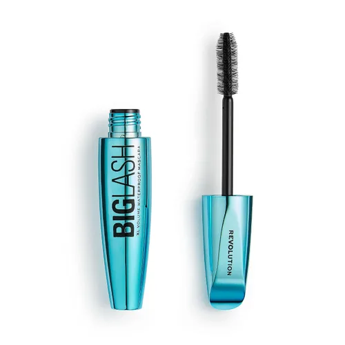 Vista 6 de Makeup Revolution Big Lash Volume Mascara, una máscara que añade volumen, libre de crueldad, negro Alargamiento y volumen con una sensación