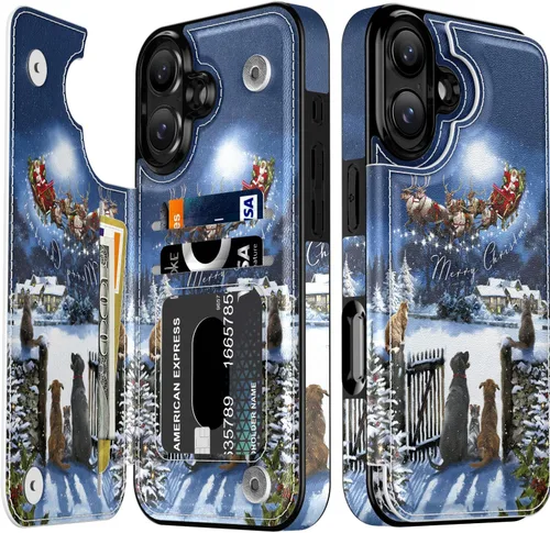 Vista 294 de LETO para iPhone 15 Pro Funda tipo cartera - Tapa tipo folio con patada - Diseños de moda - Tarjetero - Funda protectora para mujeres y niñas - 6.1