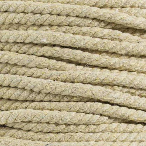 Vista 65 de Cuerda de algodón trenzado súper suave de 3 hebras (negro, 1 pulgada x 10 pies)