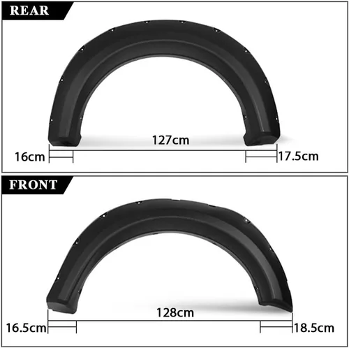 Vista 5 de G-PLUS defensas guardabarros con remaches de bolsillo, compatibles con Ford F150 2009-2014 Styleside con modelos de longitud de cajuela de 67.0