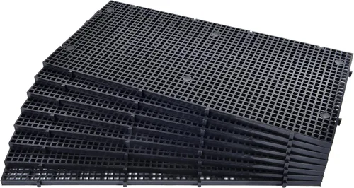 Vista 7 de ALEGI Acuario Rejilla Aislar Junta Divisor Pecera Fondo Bandeja Filtro Negro Caja de Plástico (4pcs)
