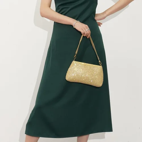 Vista 2 de Desy & Feeci Bolso de noche para mujer, bolso de mano completo con diamantes de imitación para mujer, dama, niña, novia, graduación, cóctel, fiesta