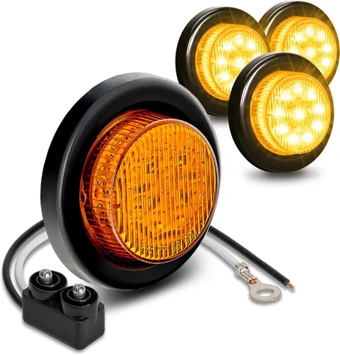 Vista 10 de TRUE MODS 2" - 10 luces LED redondas ámbar de 2 pulgadas y 12 V [reflector 2 en 1] [policarbonato] [DOT FMVSS 108] [SAE P2] [arandela y enchufes]
