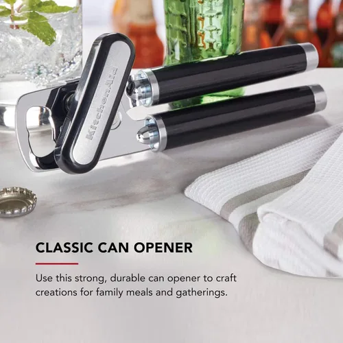 Vista 3 de KitchenAid Abrebotellas clásico multifunción, 8.34 pulgadas, rueda de pizza clásica Black & KitchenAid Classic, 9 pulgadas, Black & KitchenAid