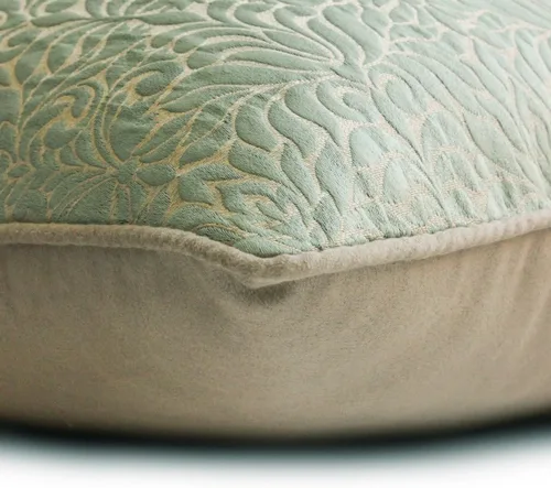 Vista 121 de The HomeCentric Funda de almohada con cremallera, funda de cojín azul de 12 x 12 pulgadas, funda de cojín de algodón bordado para sofá, diseño