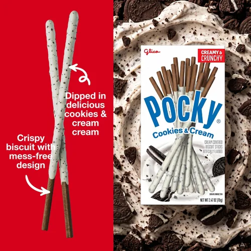 Vista 3 de Pocky Palito de galletas, galletas y crema, 2.47 onzas (paquete de 10)