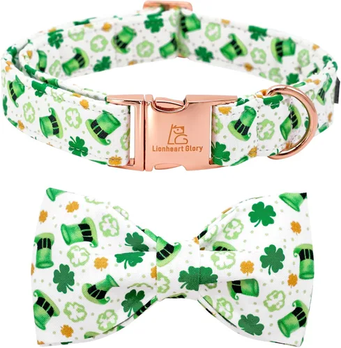 Vista 8 de Lionheart glory - Collar de perro de San Valentín, collares para perros con lazo, collares para mascotas ajustables con lazo para perros pequeños