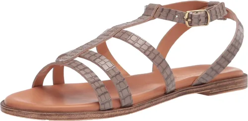 Vista 12 de Bella Vita - Sandalias de tacón de bloque para mujer Piel italiana de cocodrilo negra
