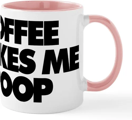 Vista 63 de CafePress Time To Poop Mugs Taza de café de cerámica de 11 oz (11.0 fl oz)