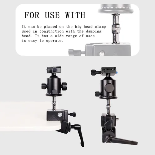 Vista 6 de KuuGuu Adaptador de trípode de tornillo roscado, convertidor de metal estándar de 1/4 a 3/8 pulgadas, adaptador de espiga para soporte de flash