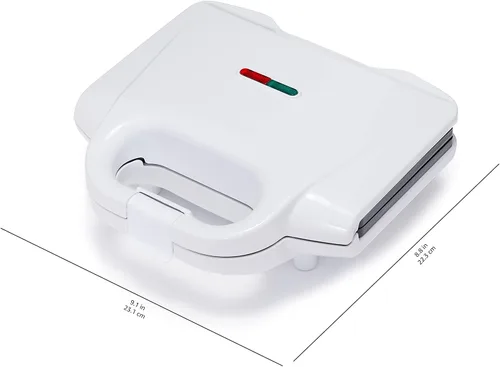 Vista 6 de Amazon Basics Plancha para Waffles 2 Rebanadas Blanca con Revestimiento Antiadherente y Fácil de Limpiar, 700W