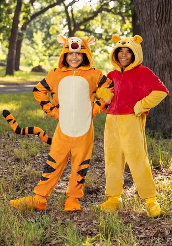 Vista 8 de Disney - Disfraz de Tigger de lujo, disfraz de Halloween con capucha para niños y niñas, con mitones, Winnie the Pooh
