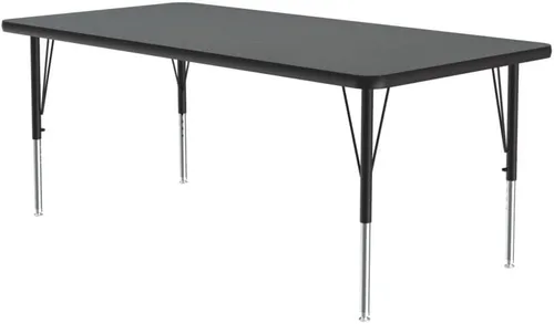 Vista 68 de Correll - Mesa rectangular de actividades para el aula de 24 x 36 pulgadas, altura ajustable (19-29 pulgadas), parte superior de nogal colonial
