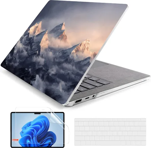 Vista 11 de Batianda Funda personalizable para portátil Microsoft Surface 5 4/3 de 13,5 pulgadas con reposamanos Alcantara modelo 1950/1867, carcasa rígida