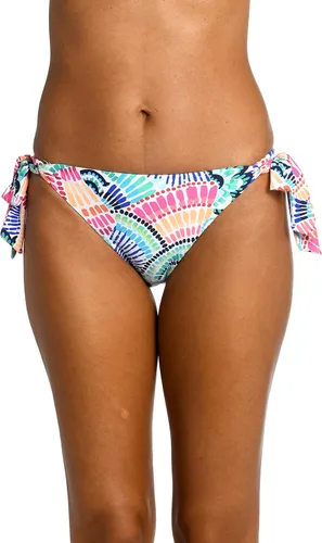 Vista 46 de La Blanca Parte inferior de bikini hipster con lazo lateral para mujer Negro/ Luces de la ciudad