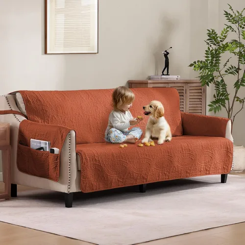 Vista 29 de Fundas acolchadas beige para sillas reclinables, impermeables, fundas para sillas reclinables para niños perezosos, fundas reclinables que admiten