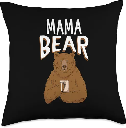 Vista 5 de Mama Bear Almohada de 16 x 16 pulgadas, multicolor