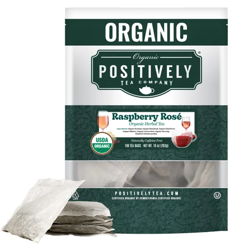 Vista 120 de Bolsas de hojas sueltas para té. Orgánicas por USDA. Positively Tea LLC.
