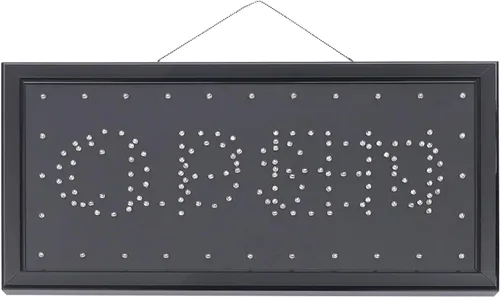 Vista 2 de Letrero LED abierto para negocios. Tablero de anuncios brillante de 19 x 10 pulgadas, letrero de apertura y cierre de alta visibilidad, luz