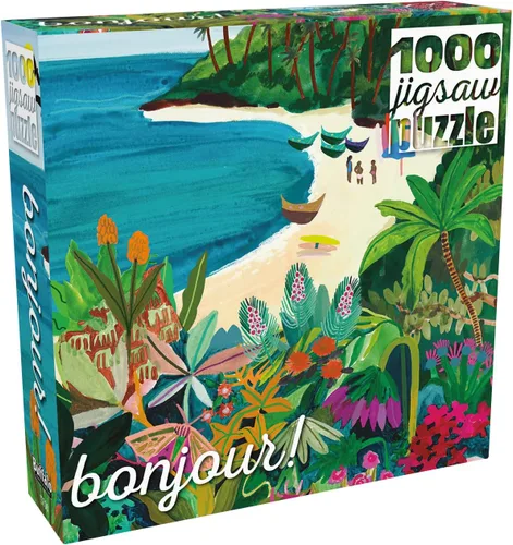 Vista 2 de Buffalo Games - Bonjour - Beach Butterfly - Rompecabezas de 1000 piezas para adultos - Rompecabezas desafiante perfecto para noches de juego