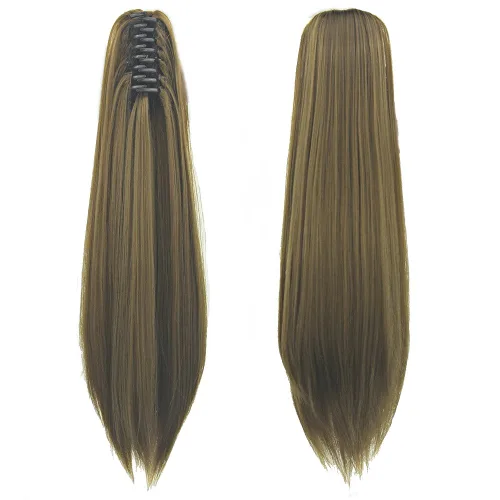 Vista 12 de Extensiones de pelo largo y liso para mujer, fibra natural, 16/613
