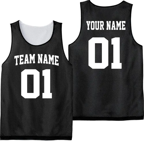 Vista 2 de Camiseta de baloncesto personalizada Tallas para adultos Añade a tu equipo, nombre y número Unisex