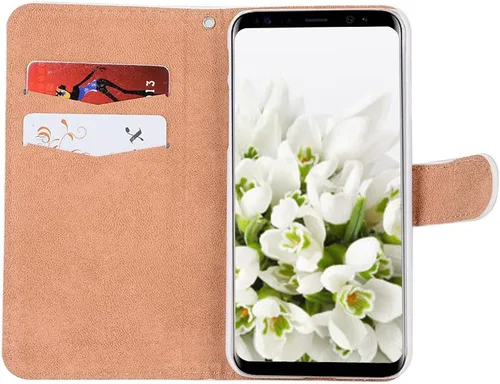 Vista 4 de Shinyzone Bling - Funda tipo cartera para Samsung Galaxy S22 Plus 5G, 3D Magntic Sparkle Bowknot Buckle Crystal Diamond Stones PU Funda de piel