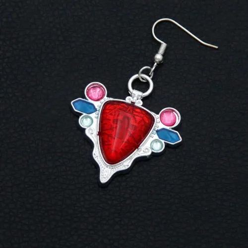 Vista 8 de JJBA JoJo Kakyoin - Aretes colgantes de cerezo con diseño de anime, regalo para mujer
