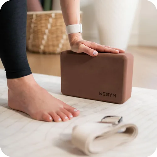 Vista 5 de WeGym Yoga Blocks for Yoga and Pilates, 3-Height Stackable Support at Home Supportive sides, comfortable grip, yoga, Pilates, mobility training