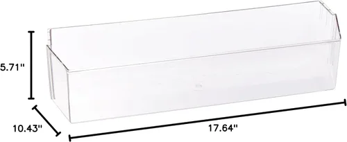 Vista 2 de Norcold INC 619005 Papelera de plástico transparente, 17.64 x 5.71 x 10.43 pulgadas