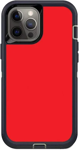 Vista 14 de MightySkins Skin compatible con OtterBox Defender iPhone 12 Pro Max - Azul sólido Funda protectora de vinilo duradera y única Fácil de aplicar