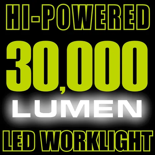 Vista 2 de PowerSmith Luz de trabajo LED de doble cabezal de 30,000 lúmenes con trípode de metal ajustable de 80 pulgadas con bloqueo giratorio y cable