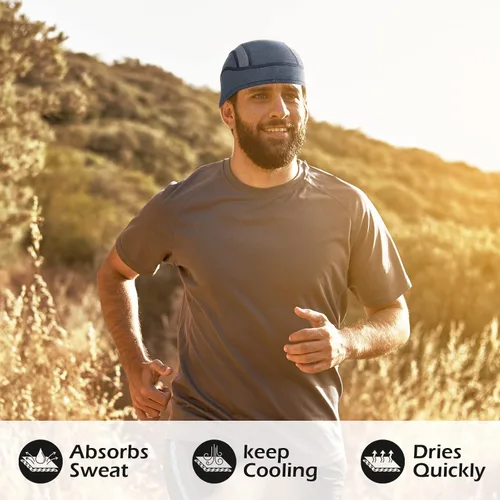 Vista 15 de Gorro con forro para casco de calavera, malla de enfriamiento para hombres y mujeres, se adapta debajo de los cascos