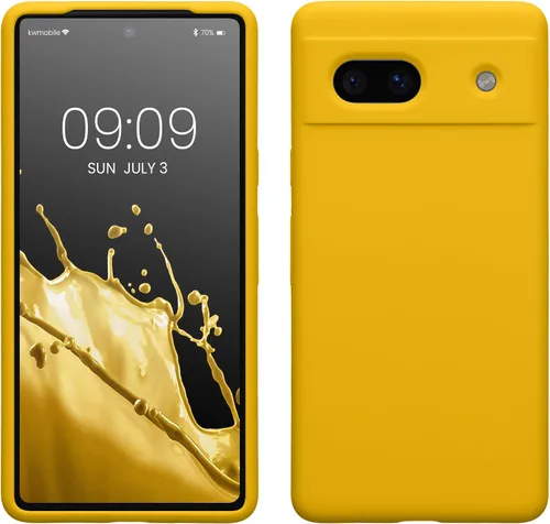 Vista 301 de kwmobile Funda Compatible con Google Pixel 6 Pro - Funda de Teléfono de Silicona TPU con Acabado Suave - Azul Caribe