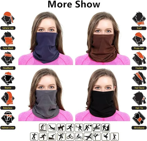 Vista 7 de VANCROWN - Cuello multiusos para hombre y mujer, úsalo como diadema, bufanda, bandana
