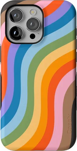 Vista 28 de Funda Casely para iPhone 15 Pro Max Todas las sonrisas Adhesivo de cara sonriente Compatible con MagSafe Diseño protector audaz