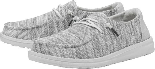 Vista 2 de HEYDUDE Women's Wendy Sox Slip On Shoe Textile Upper Sock Like Fit gris (Glacier Grey)
