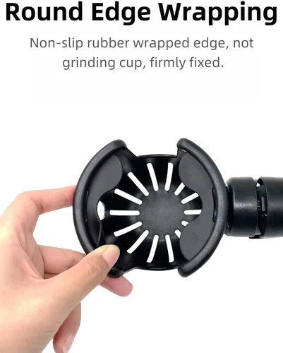 Vista 2 de Soporte versátil 2 en 1 para teléfono celular para bicicleta y cochecito - Jaula universal para botellas de agua para ciclistas, soporte para Negro