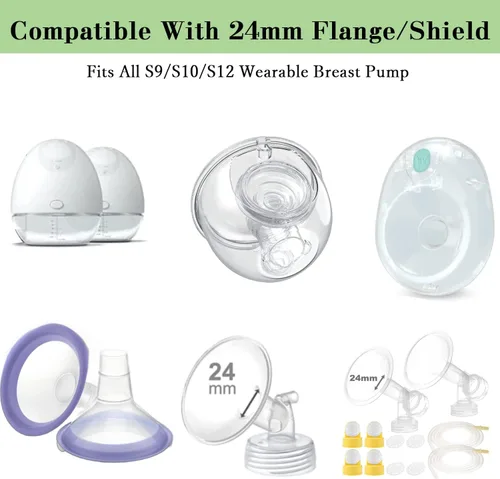 Vista 5 de Insertos de brida de 0.591 in compatibles con Momcozy S12 Pro/S9 Pro /M5/M9/Medela/TSRETE extractor de leche portátil, Spectra S1/S2 adecuados