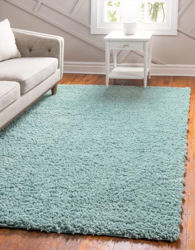 Vista 144 de Unique Loom Colección Davos Shag - Alfombra Lino