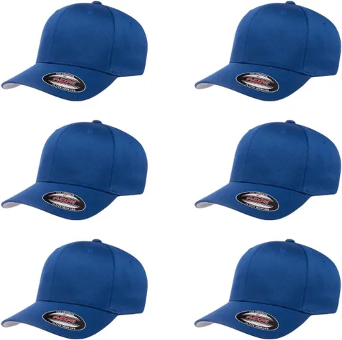 Vista 74 de Gorra de béisbol Flexfit Wooly Combed Premium de 6 paneles estructurada Ajuste elástico Paquete al por mayor disponible Negro