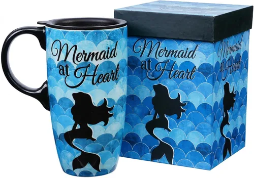Vista 11 de DUSVALLY Taza de Café de Cerámica Taza de Viaje Regalo con Tapa 17oz, Taza de Té con Asa para Latte, Capuchino y Cacao, Tazas de Café de Porcelana