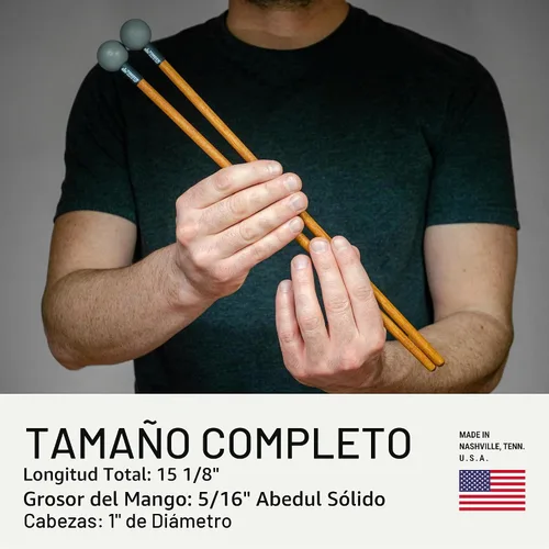 Vista 5 de Mallets de xilófono/marimba — HECHO EN U.S.A. Percusión Gris