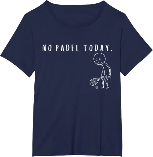 Vista 22 de No Padel Today Funny Padel Stickman Padel Playera Jugador de Tenis